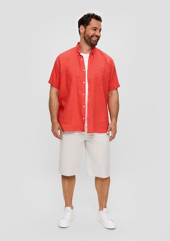 s.Oliver Men Big Sizes Regular fit Button Up Shirt in Red