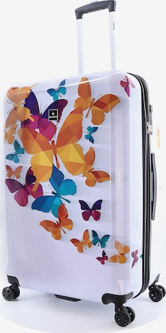 Saxoline Koffer 'Schmetterling' in Wit: voorkant