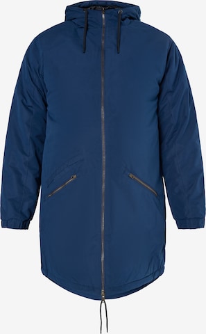 MO Between-seasons parka in Blue: front