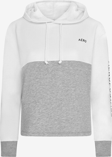 AÈROPOSTALE Sweater majica u siva melange / bijela, Pregled proizvoda