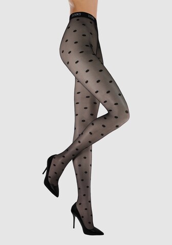 LOOKS by Wolfgang Joop Fine Tights 'Dots' in Black: front
