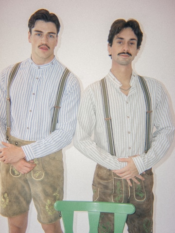 HerzSticht Traditional shirt 'Geigelstein' in Green