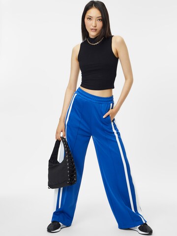 Wide Leg Pantalon Karo Kauer en bleu