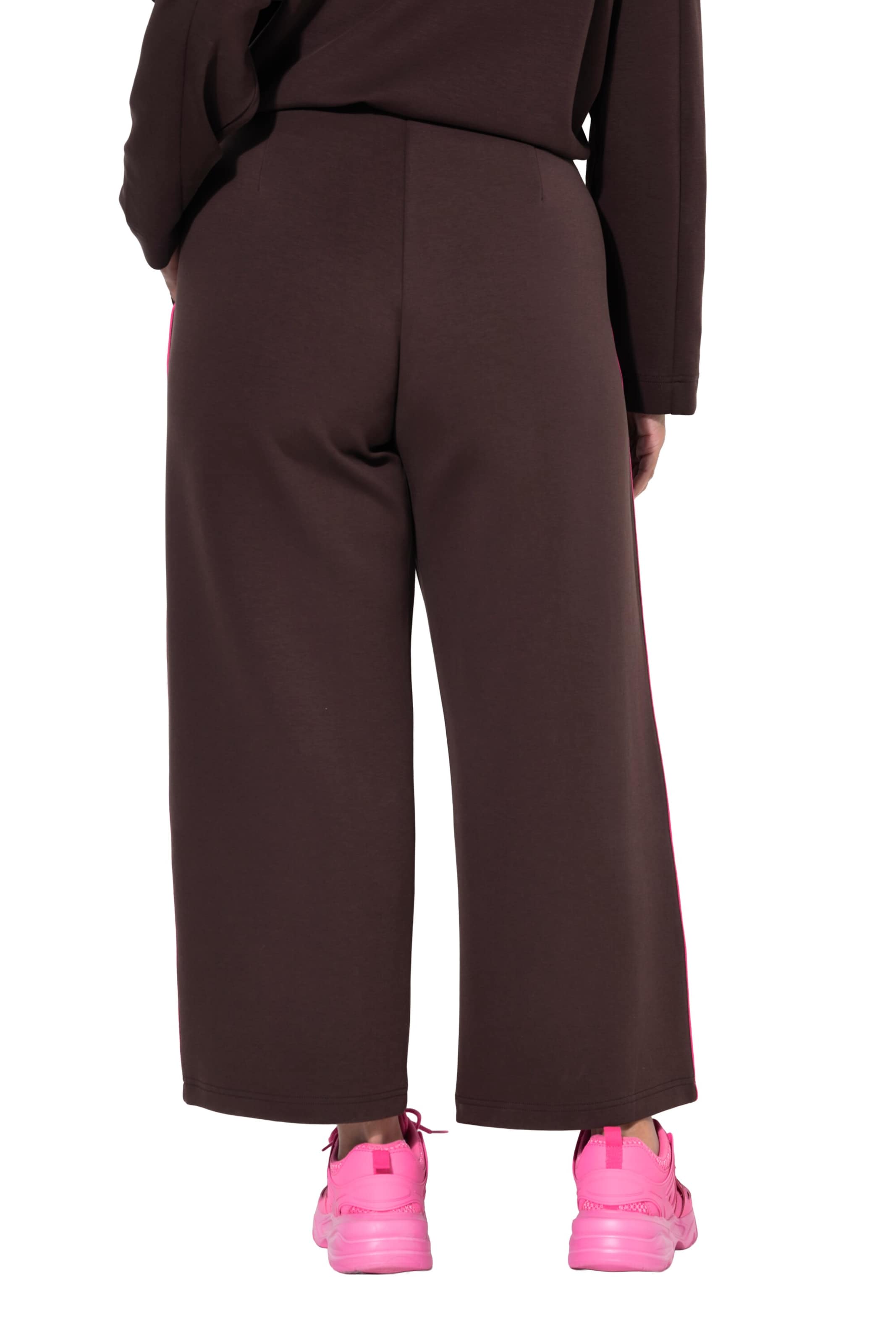 Ulla Popken Wide leg Broek in Bruin