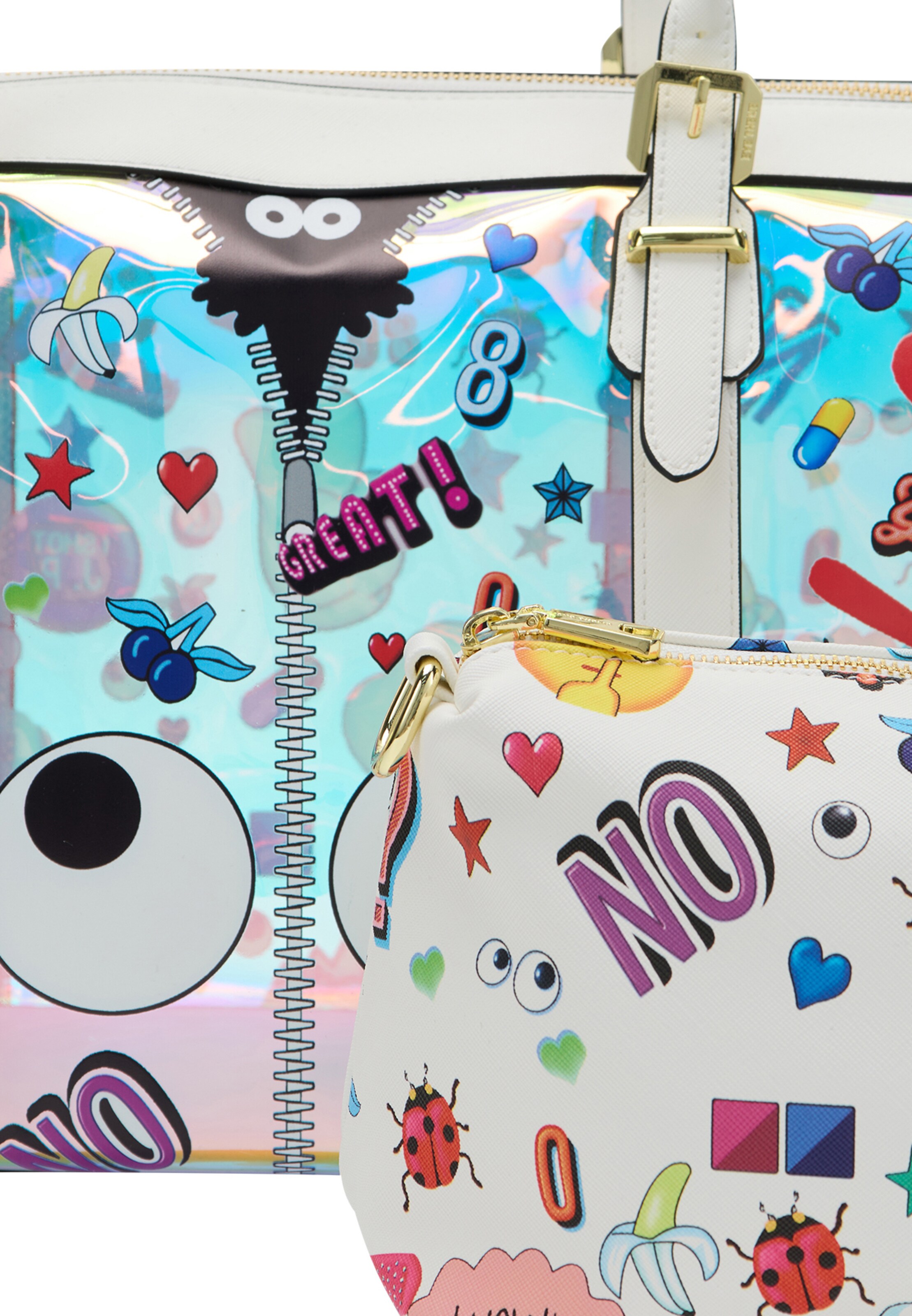 MYMO Дорожная сумка 'Pop Eyetheme' в Белый