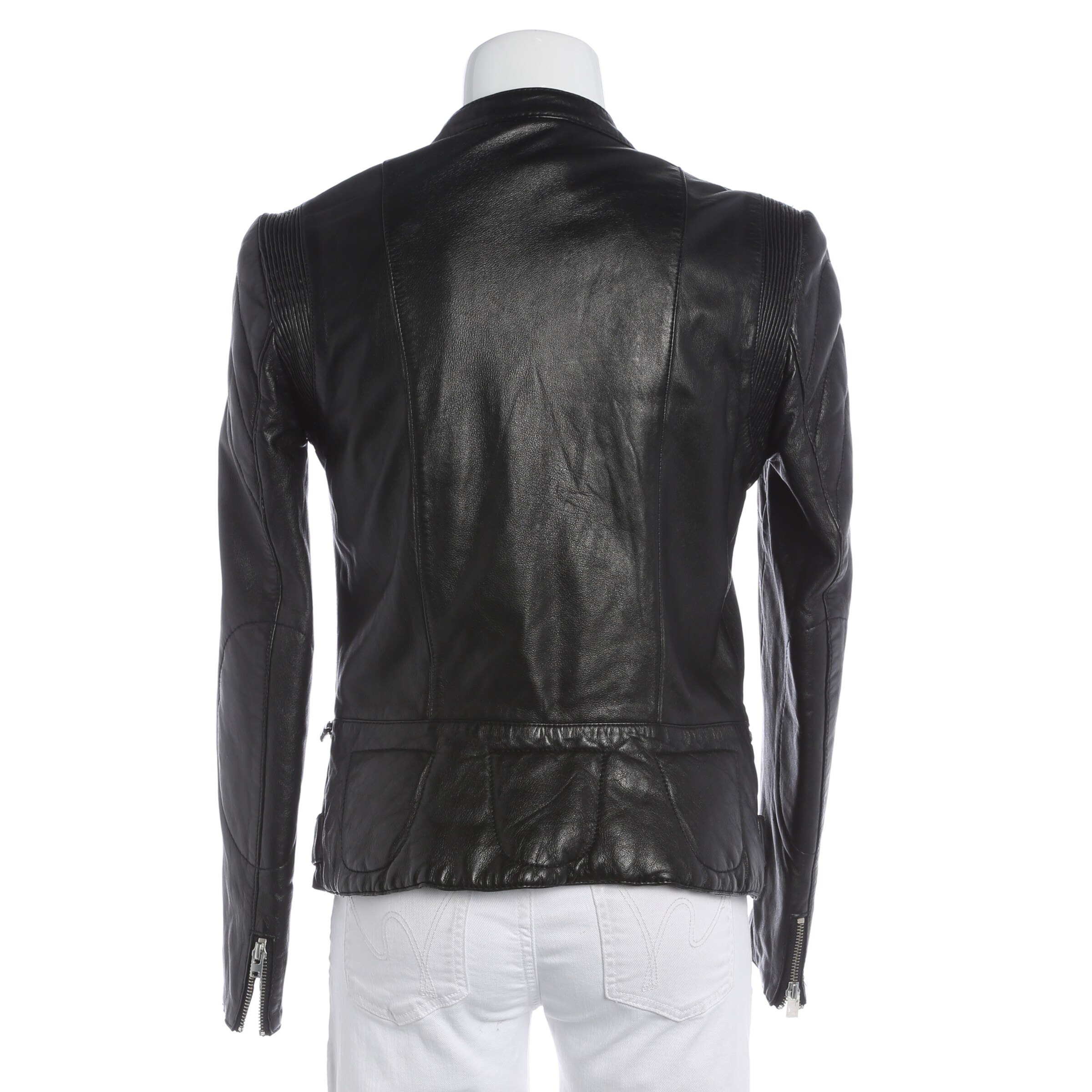 Closed Lederjacke / Ledermantel M in Schwarz