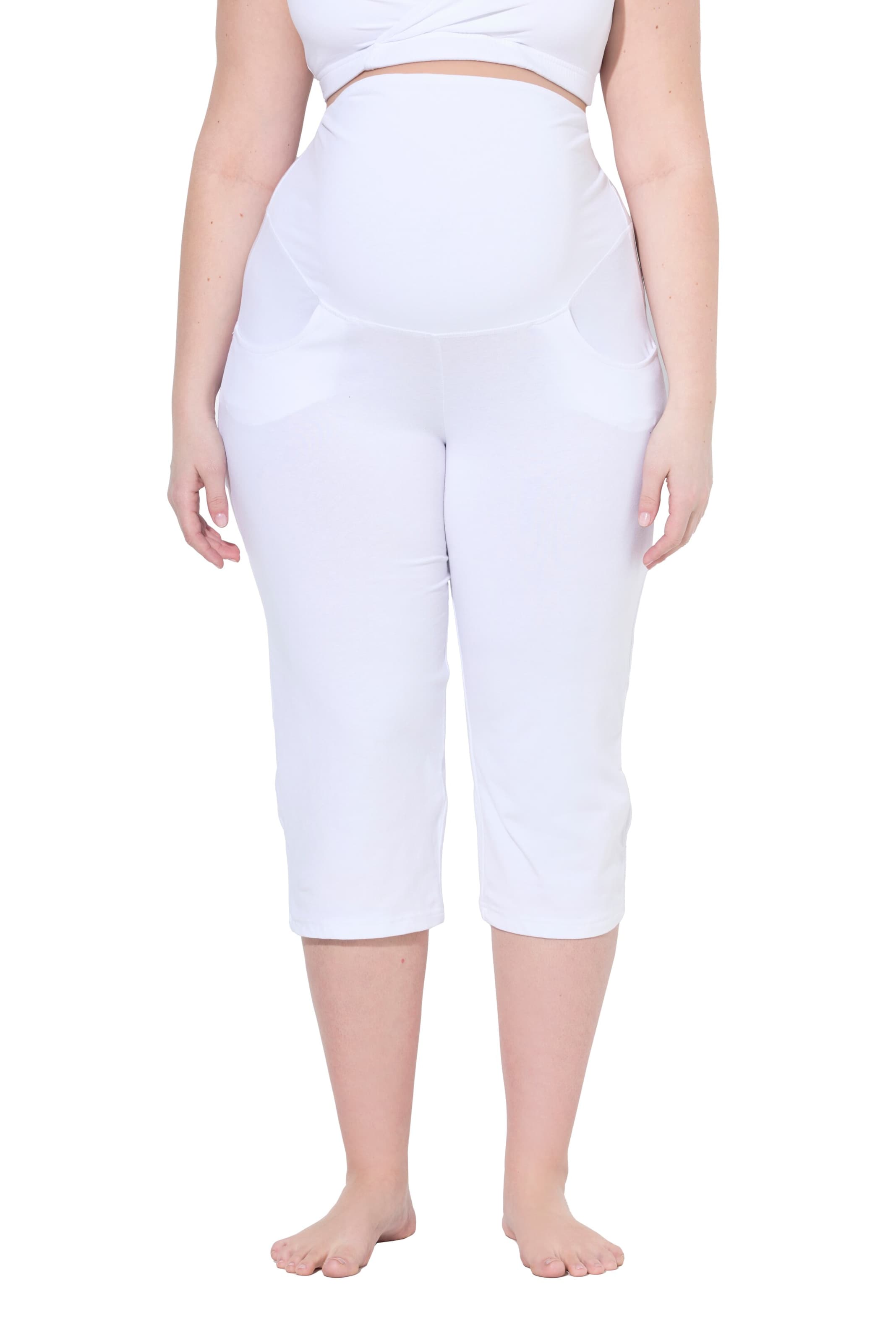 Ulla Popken Regular Pants in White: front