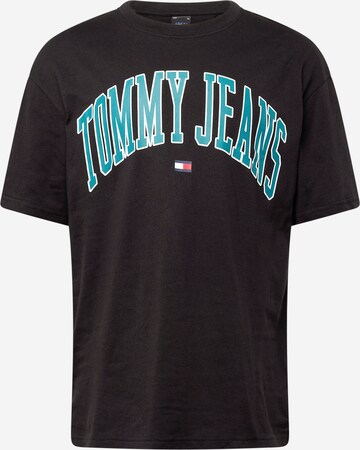 T-Shirt 'Varsity' Tommy Jeans en noir : devant