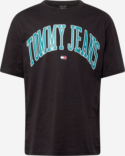 Tommy Jeans T-Shirt 'Varsity' en bleu marine / bleu clair / noir / blanc, Vue avec produit