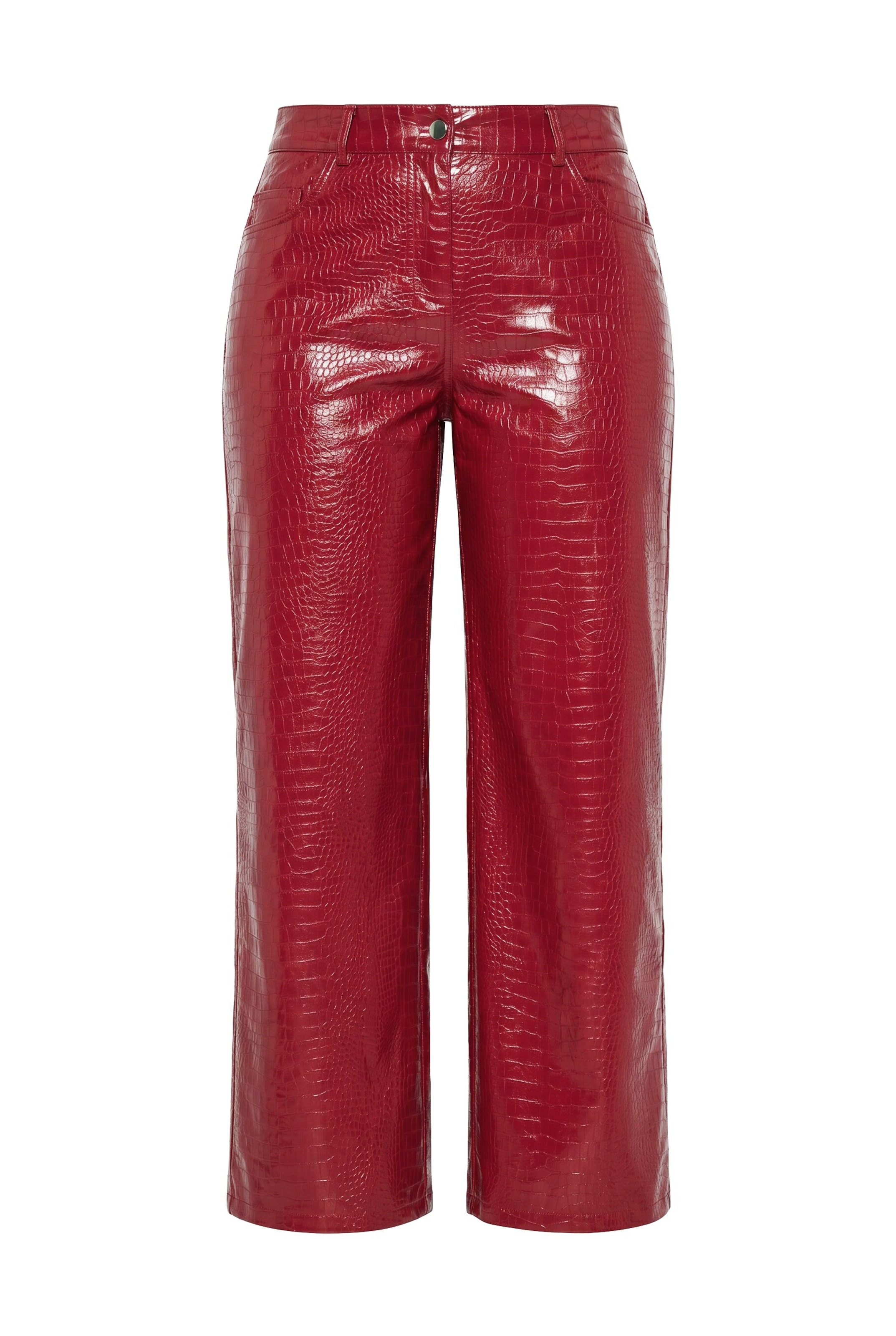 Ulla Popken Regular Hose in Rot: Vorderseite