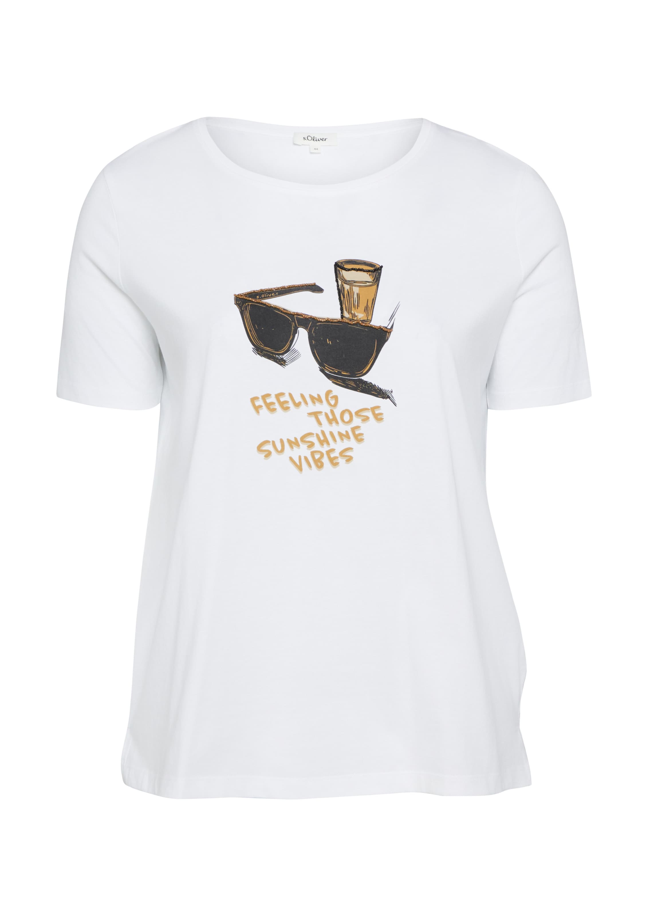 T-shirt s.Oliver en blanc : devant