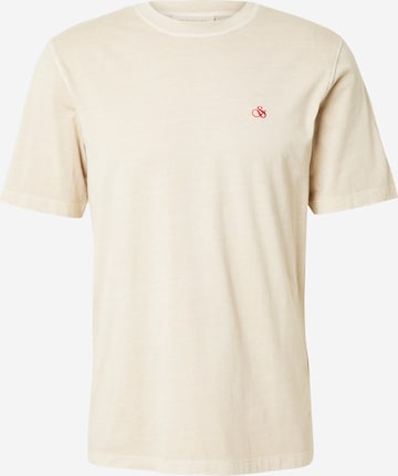 T-Shirt SCOTCH & SODA en beige : devant