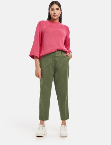 SAMOON Loose fit Pleat-Front Pants in Green