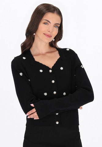 usha BLACK LABEL - Cárdigan en negro: frente