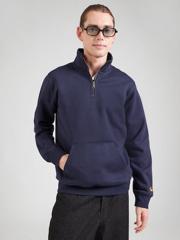 Bluză de molton de la Carhartt WIP pe albastru: față
