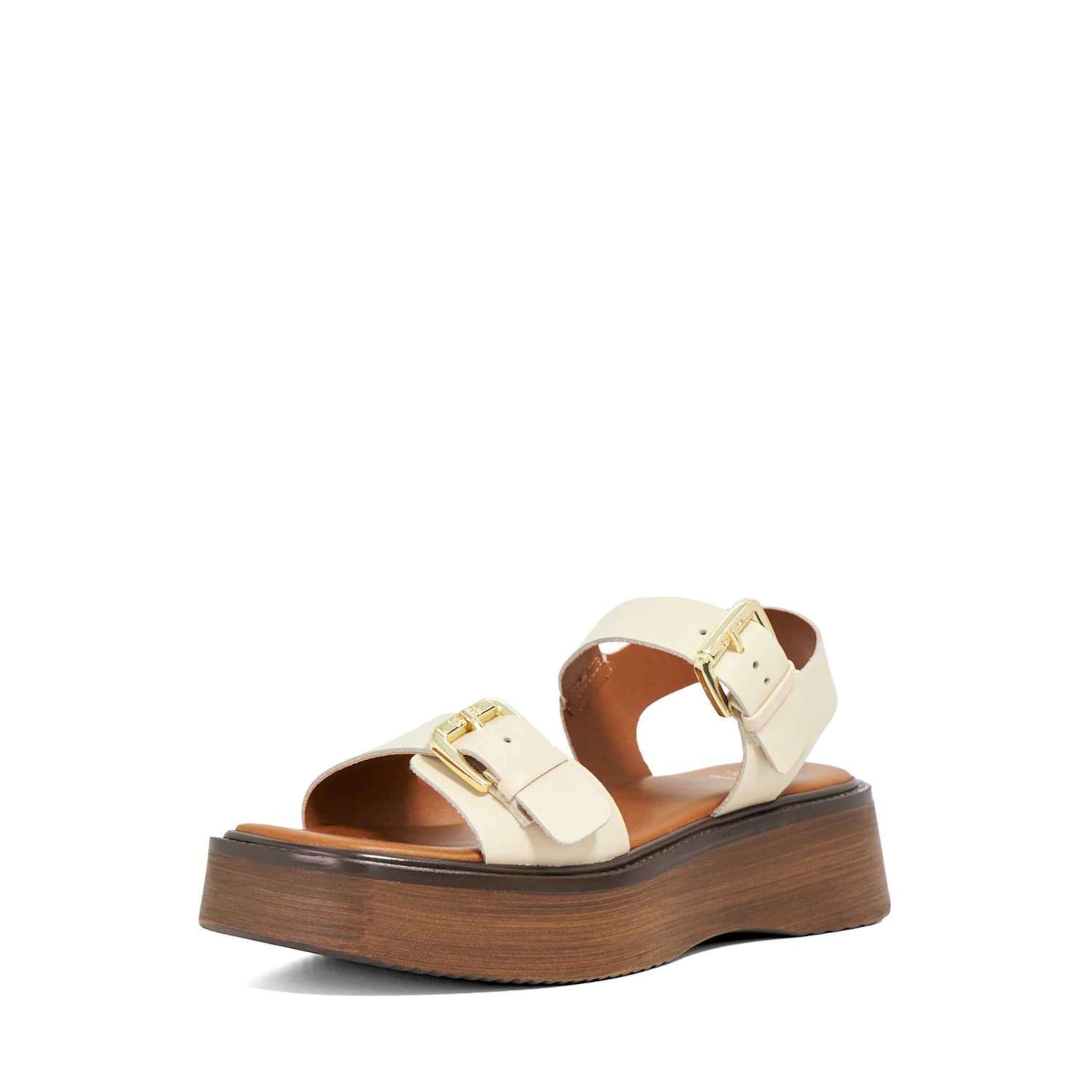 Dune LONDON Sandaal 'Luno' in de kleur Crème, Productweergave