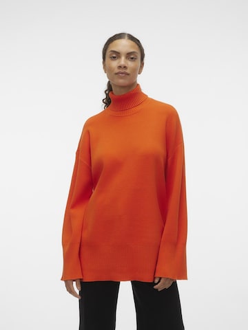 VERO MODA Sweater 'Gold Needle' in Orange: front