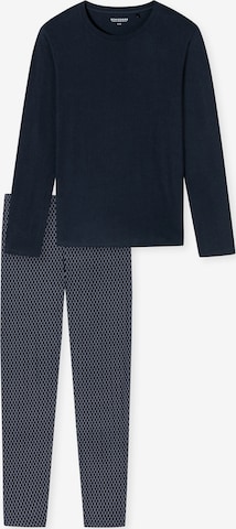 Pyjama long ' Casual Essentials ' SCHIESSER en bleu : devant