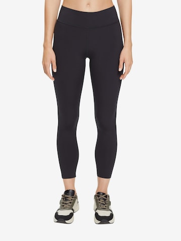 ESPRIT - Skinny Calças de desporto em preto: frente