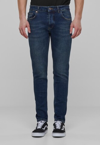 2Y Premium Slimfit Jeans in Blauw: voorkant