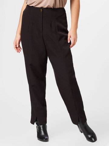 River Island Plus Regular Pants in Black: front