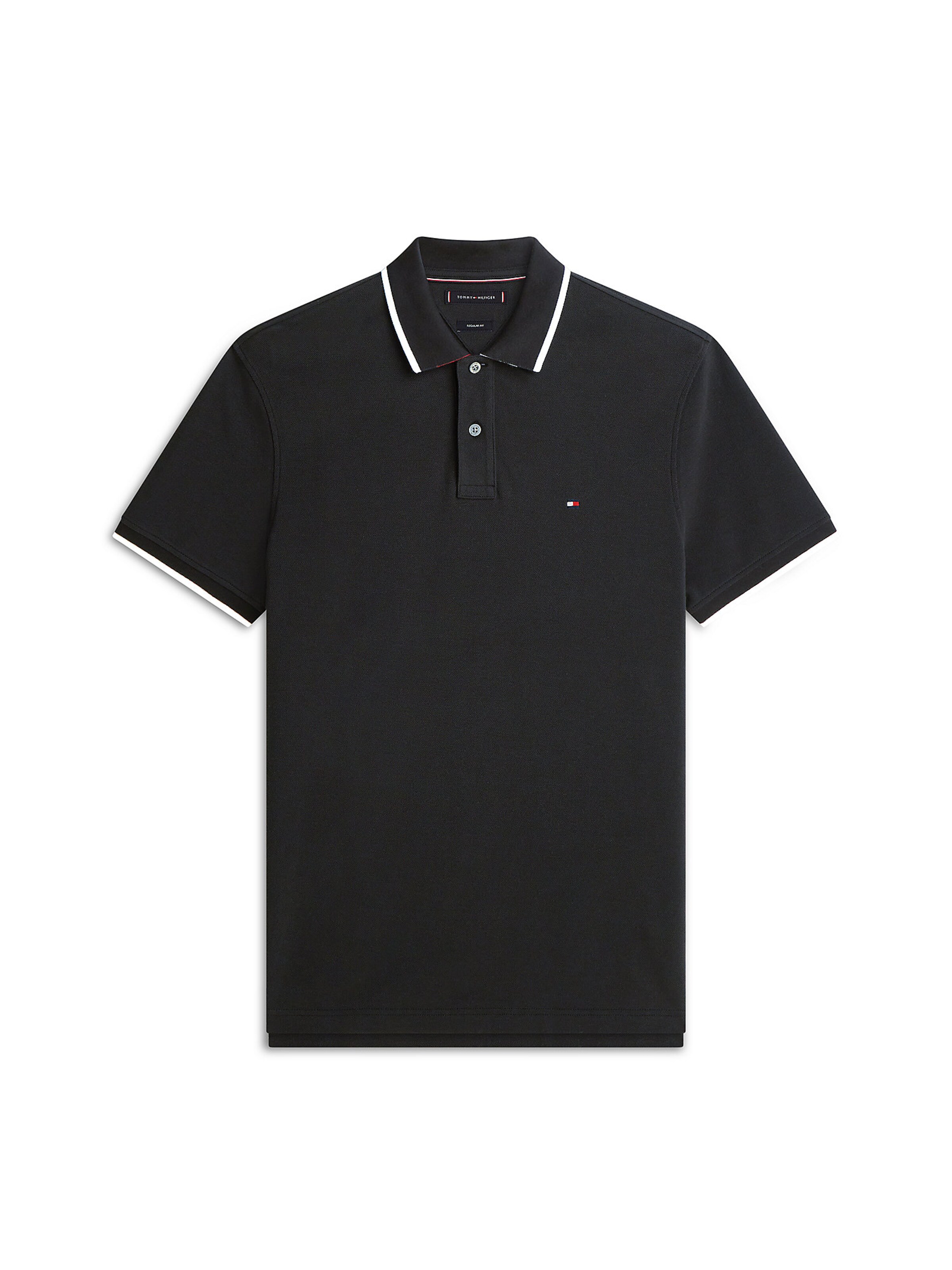 TOMMY HILFIGER Poloshirt in schwarz / weiß, Produktansicht