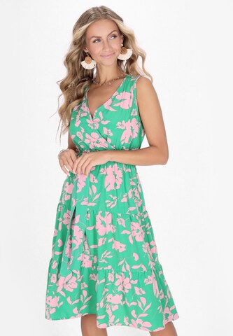 IZIA Jurk 'Spring Summer' in Groen: voorkant