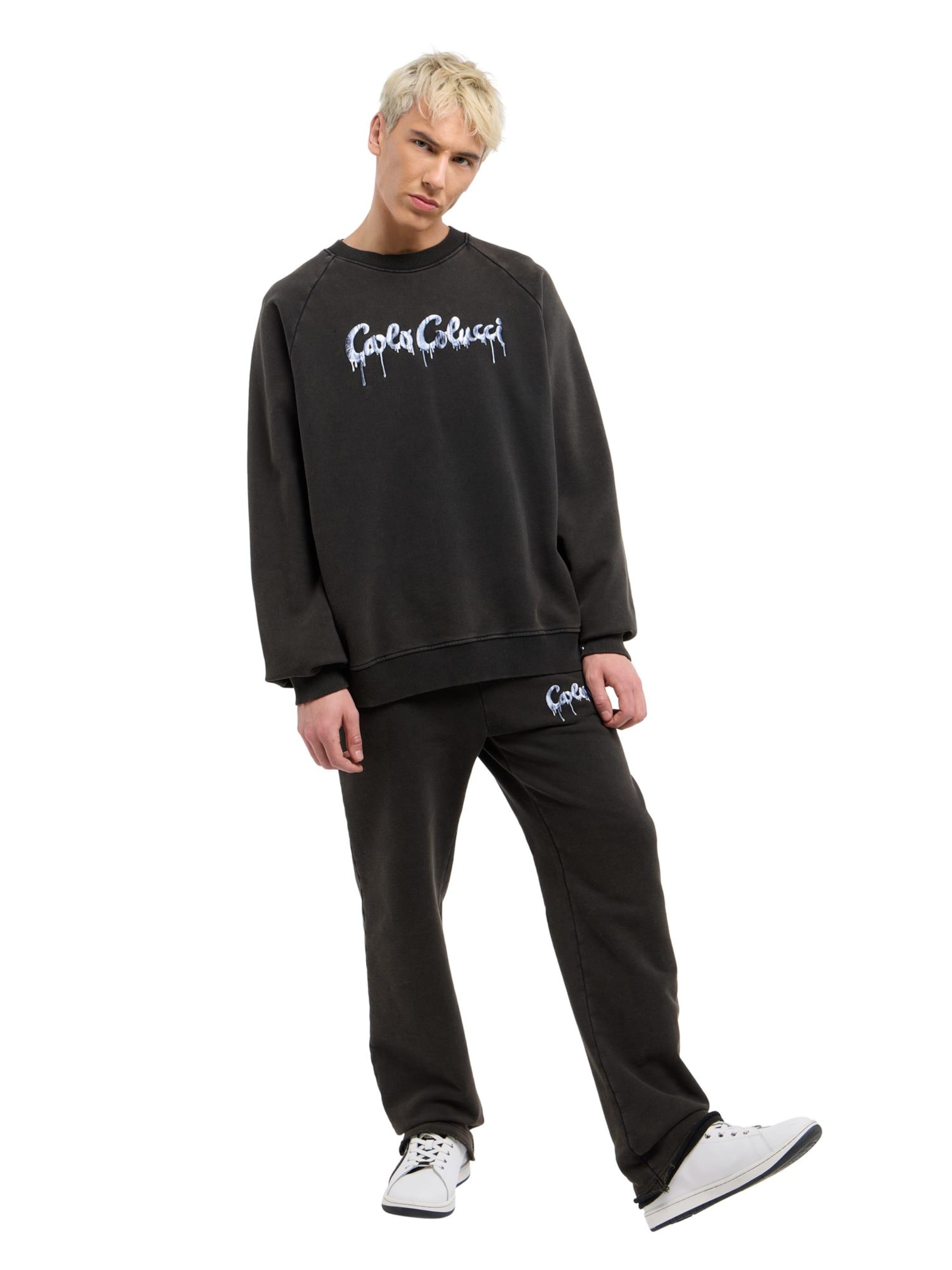 Carlo Colucci Sweatshirt ' Erspamer ' in Schwarz
