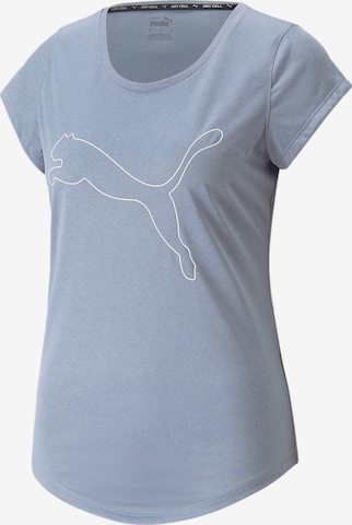 T-shirt fonctionnel 'HEATHER' PUMA en bleu : devant