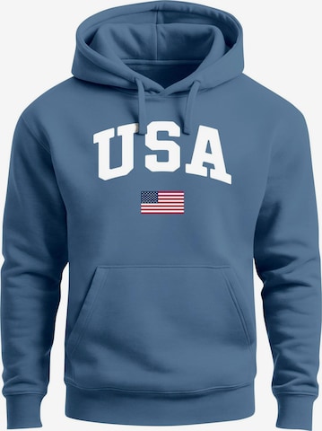 Neverless Sweatshirt 'USA Flag' in Blue: front