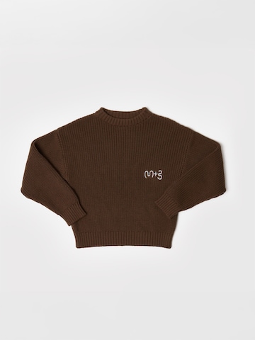 Maru + Bo Pullover 'EMBROIDERED LOGO SWEATER'‌‌‌‌‌‌‌‌ in Braun: Vorderseite