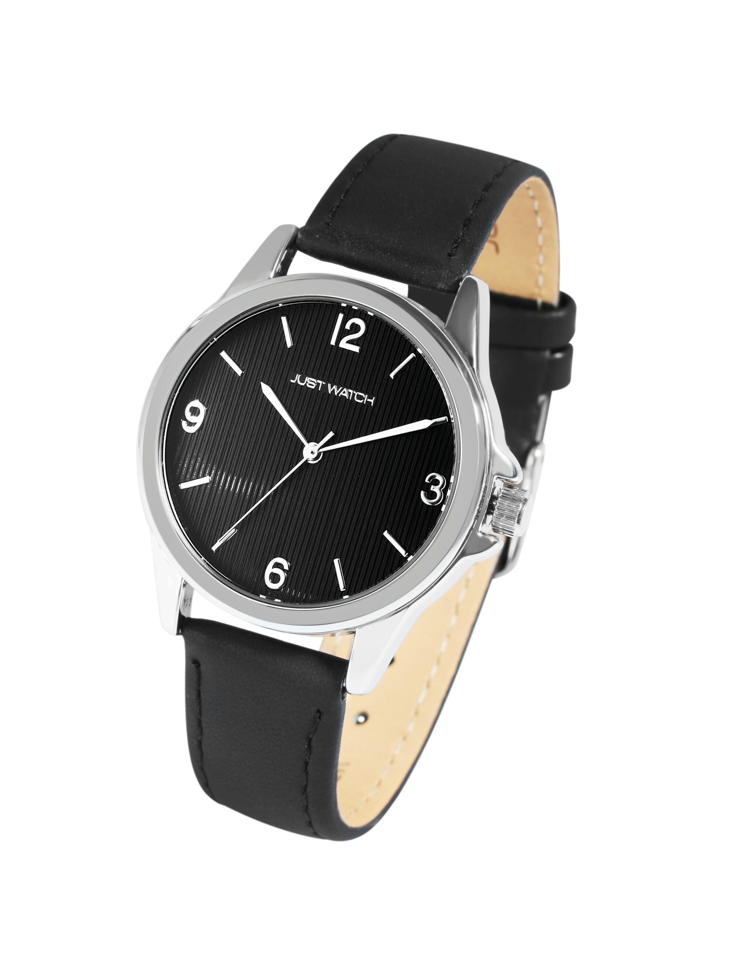 Just Watch Analoguhr 'Branda, 3 ATM'‌‌‌‌‌‌‌‌‌ in Schwarz: Vorderseite
