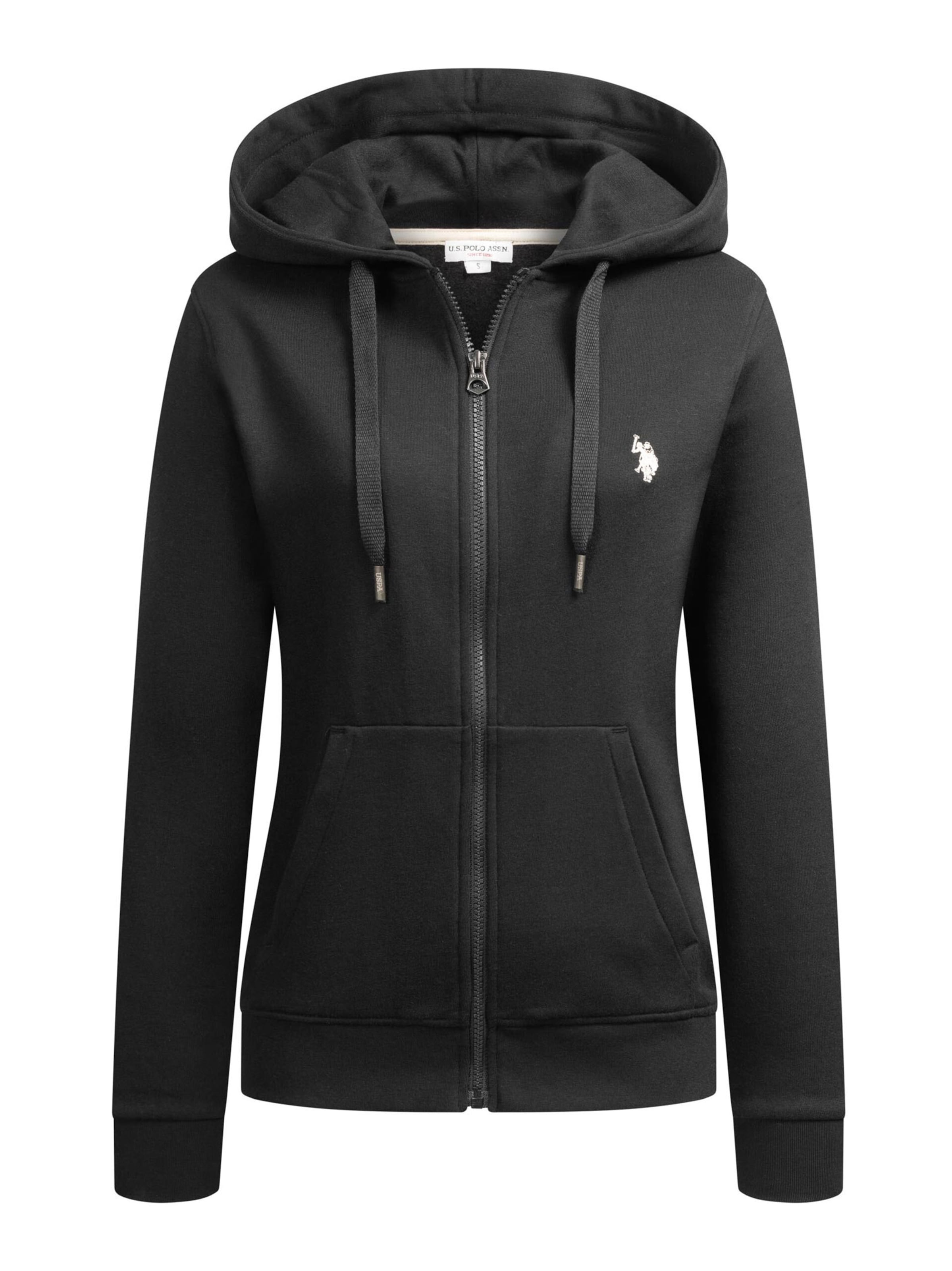 U.S. POLO ASSN. Sweat jacket in Black: front