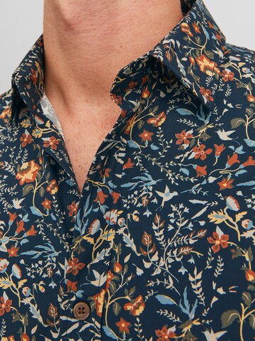 JACK & JONES Regular fit Button Up Shirt 'Monaco' in Blue