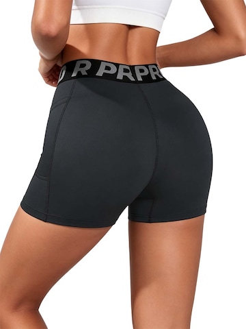KoJooin Slimfit Spodnie 'Damen High-Waist-Sportshorts mit figurbetontem Schnitt für Yoga und Training' w kolorze szary