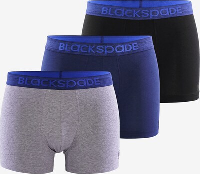 Blackspade Boxers ' Modern Basics ' en bleu / gris chiné / noir, Vue avec produit