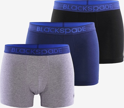 Blackspade Boxers ' Modern Basics ' en bleu / gris chiné / noir, Vue avec produit