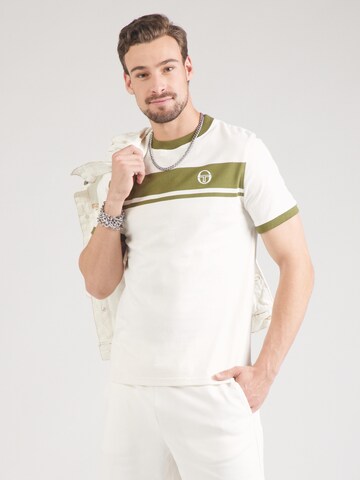 T-Shirt Sergio Tacchini en blanc : devant