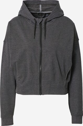 PUMA Athletic Zip-Up Hoodie in Grey: front