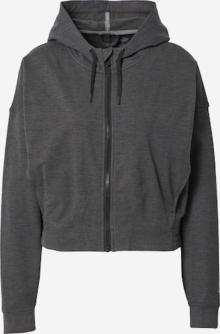 PUMA - Sudadera con cremallera deportiva en gris: frente