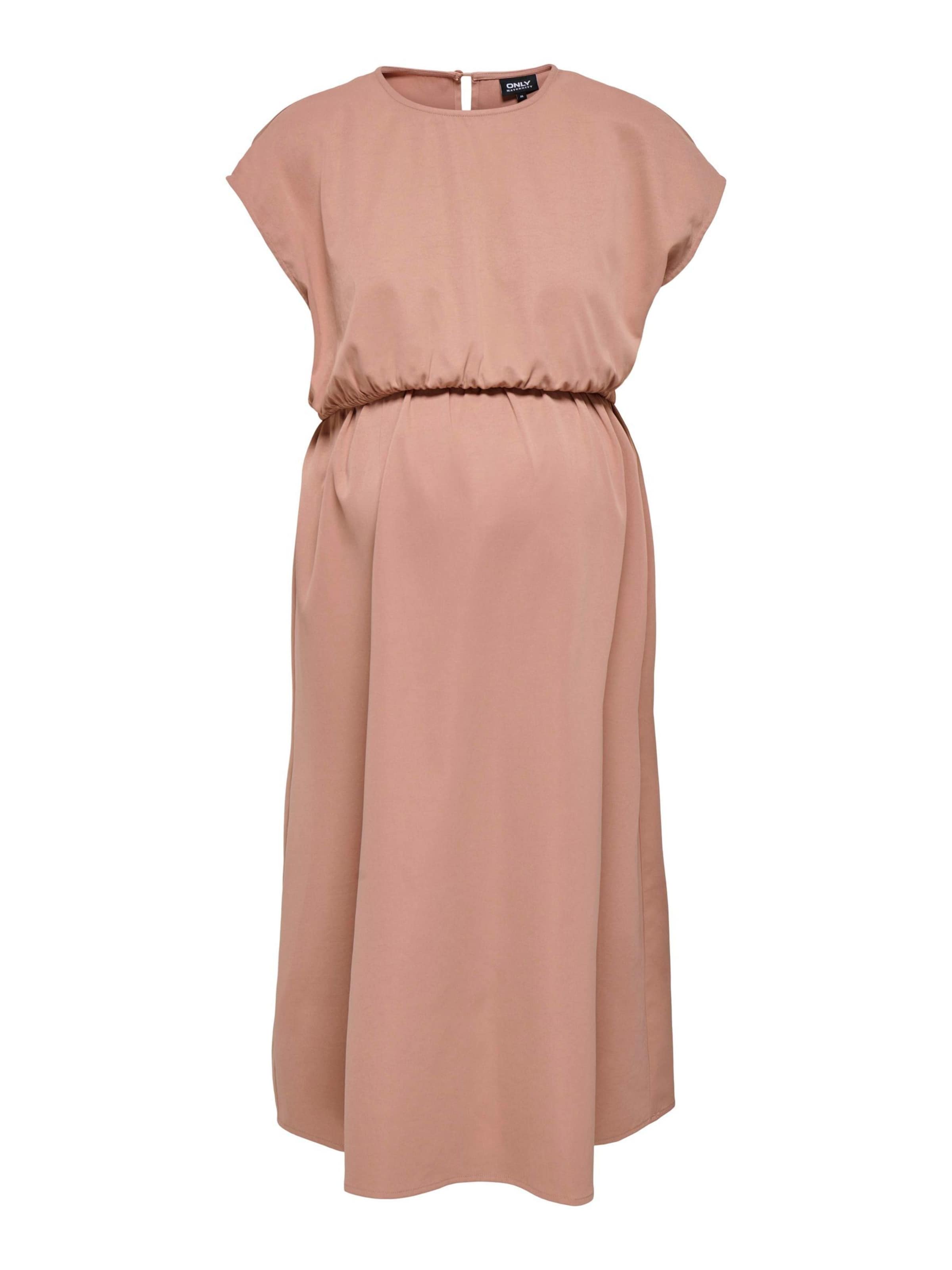 Only Maternity Jurk in de kleur Lichtbruin, Productweergave