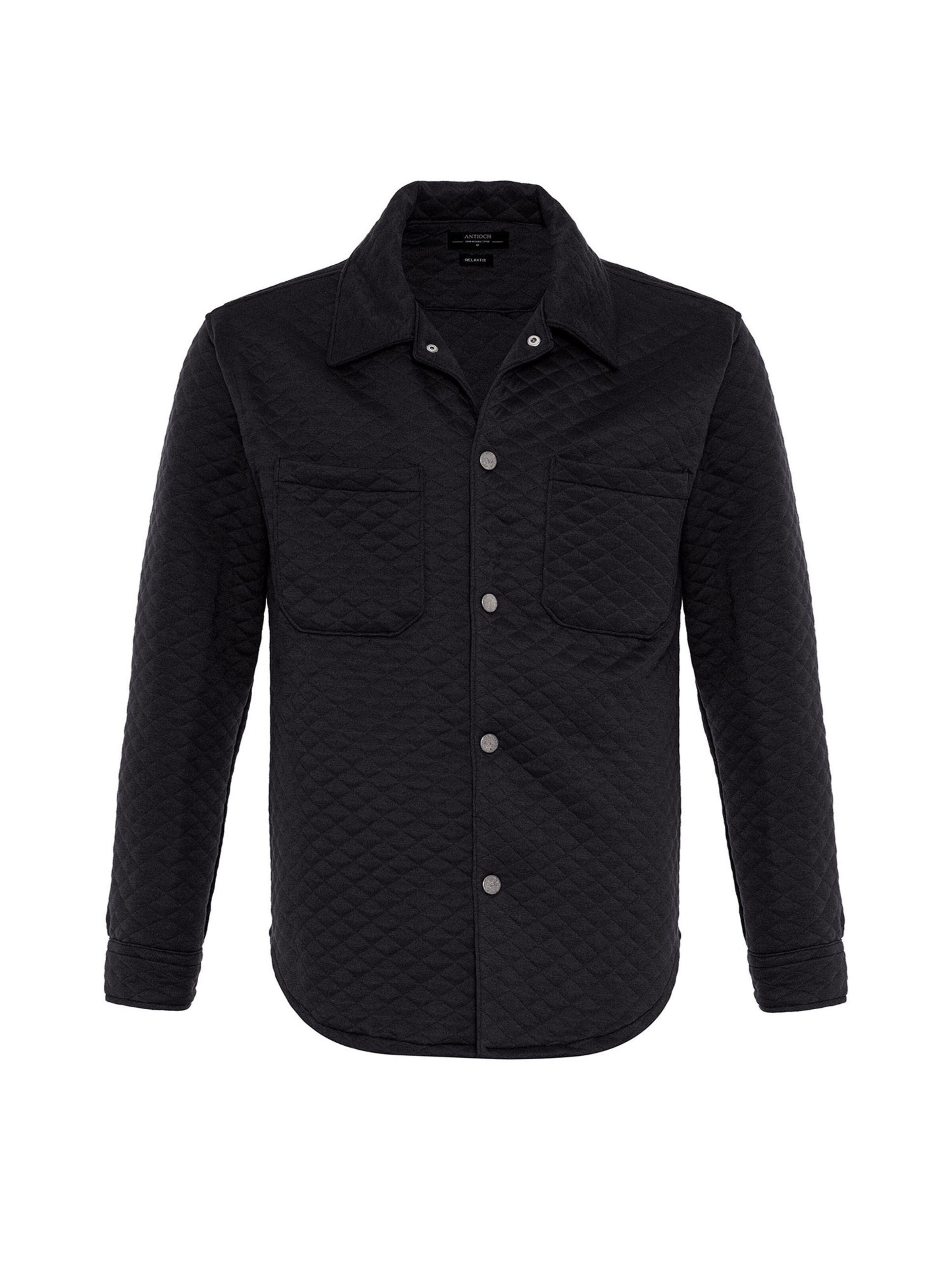 Antioch - Regular Fit Camisa em preto: frente