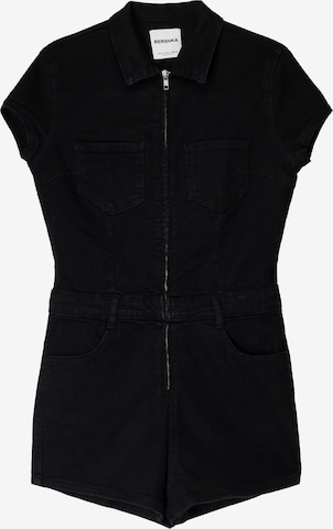 Salopeta de la Bershka pe negru: față