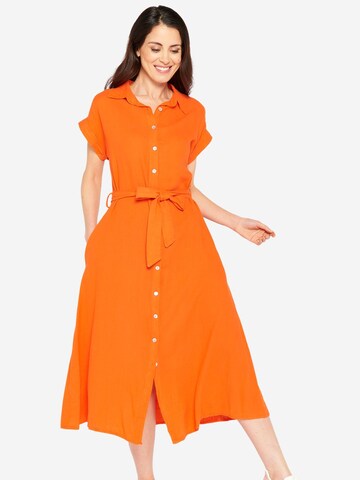 LolaLiza Shirt dress in Orange: front