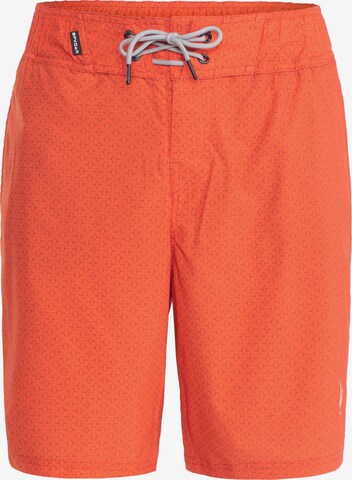 Spyder Athletic Swim Trunks in Orange: front