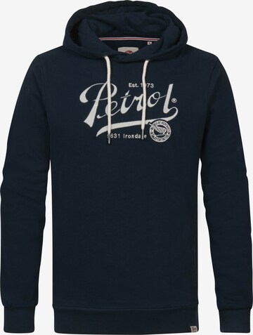 Sweat-shirt Petrol Industries en bleu : devant