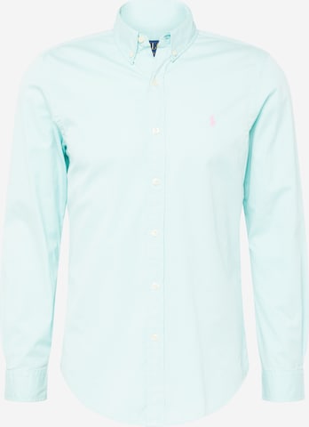 Chemise Polo Ralph Lauren en bleu : devant