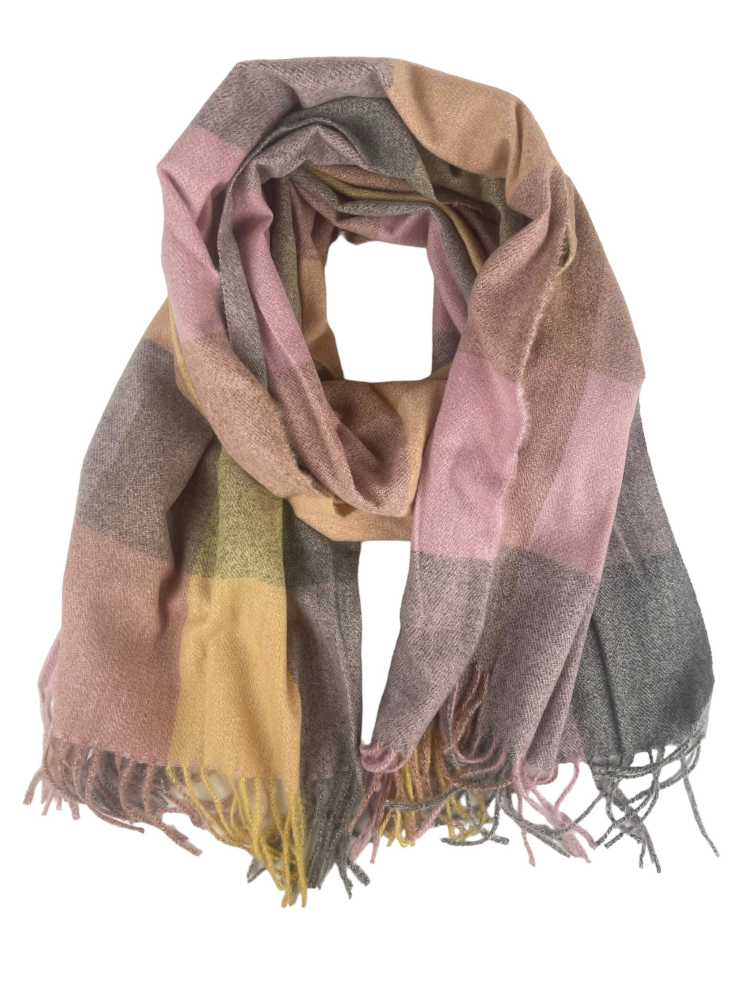 Kumixi Oversized Scarf in Yellow: front