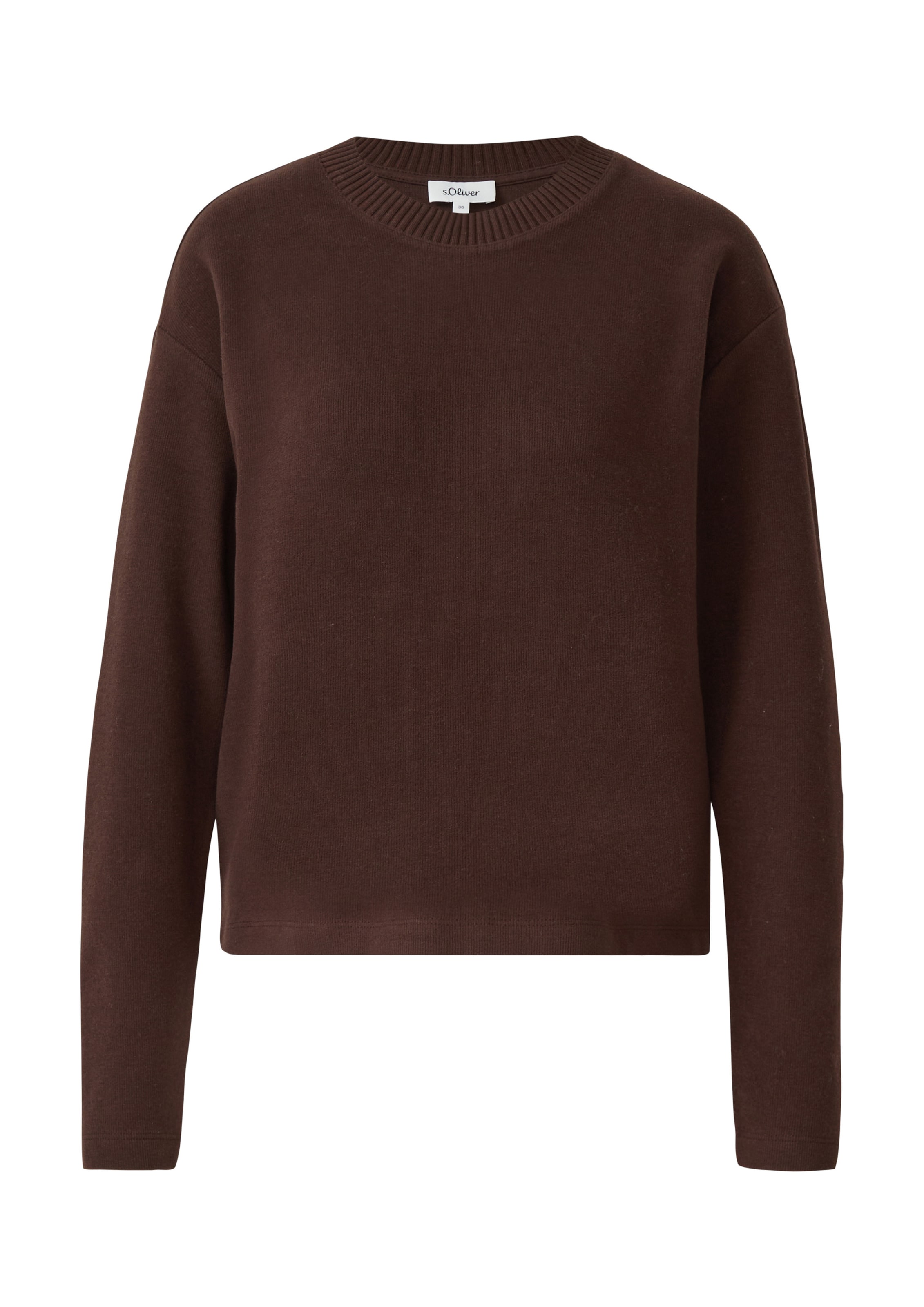 Sweat-shirt s.Oliver en marron : devant