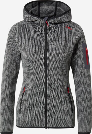 CMP Athletic Fleece Jacket in Light grey / Dark grey / Red, Item view